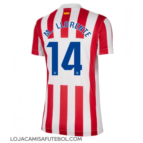 Camisa de Futebol Atletico Madrid Marcos Llorente #14 Equipamento Principal Mulheres 2025-26 Manga Curta